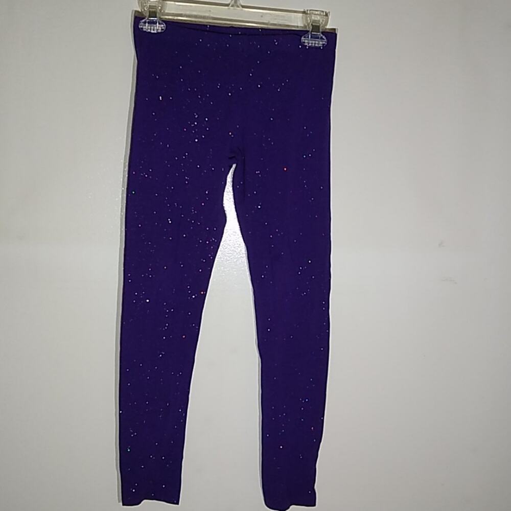 Total girl purple with sparkle leggings size 14